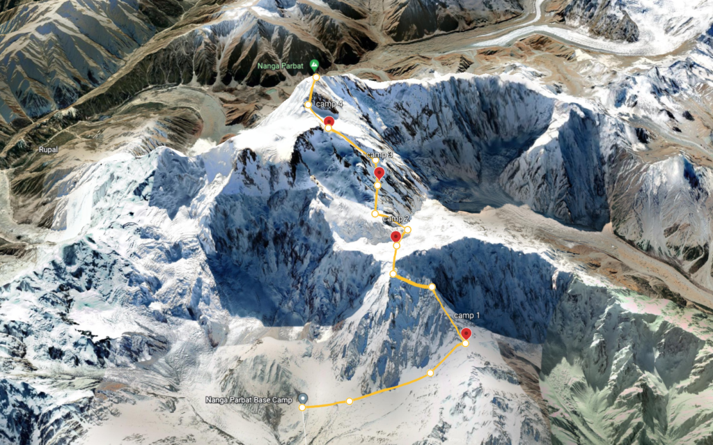 Nanga Parbat Expedition Map
